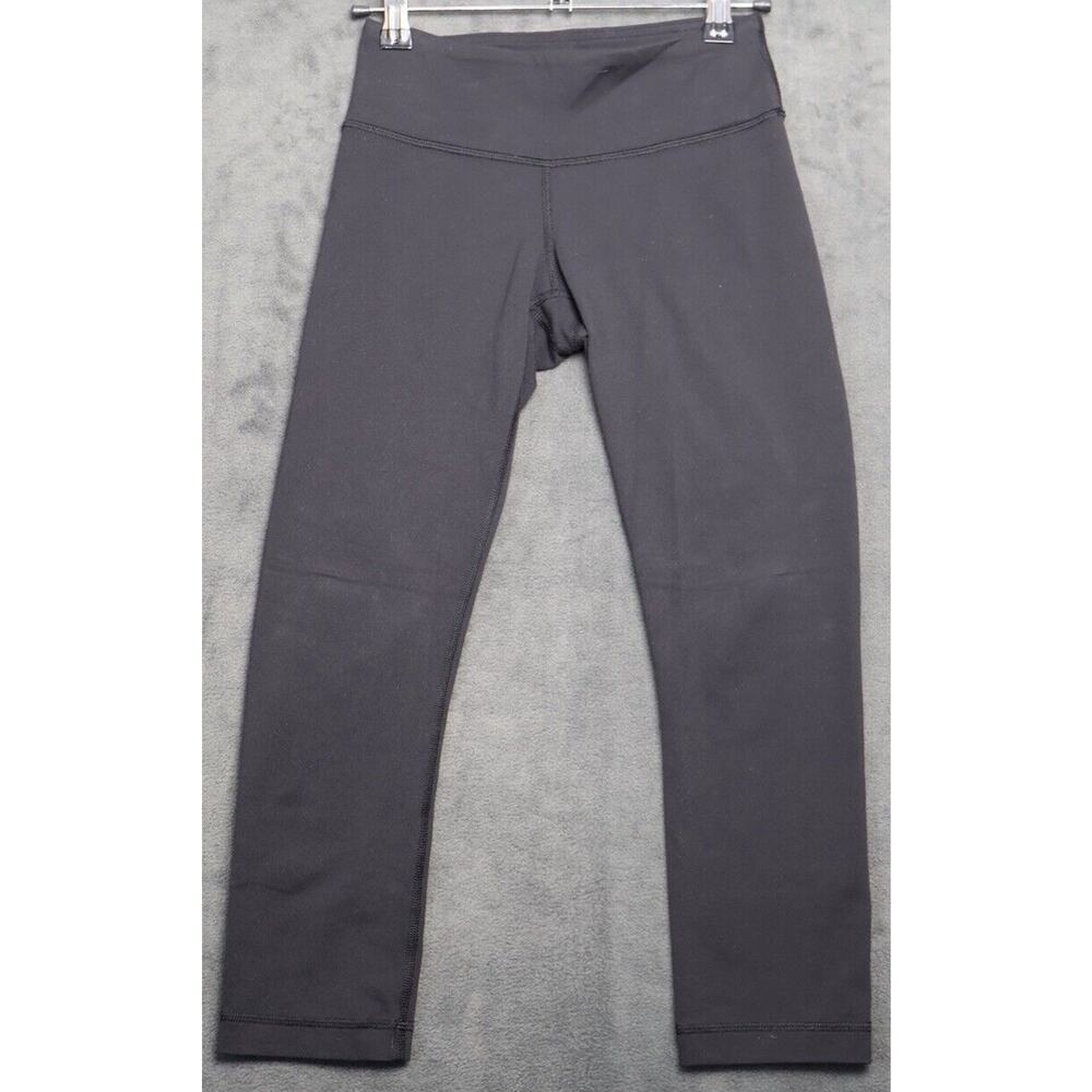 Lululemon Athletica Womens Cropped Capri Leggings Black Size 2 - Picture 1 of 8
